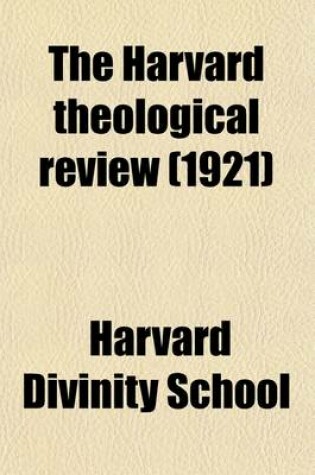 Cover of The Harvard Theological Review Volume 14