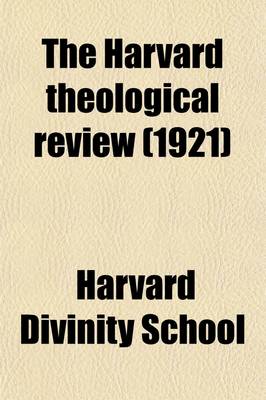 Book cover for The Harvard Theological Review Volume 14