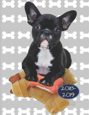 Cover of 2018-2019 15 Months French Bulldog Daily Planner