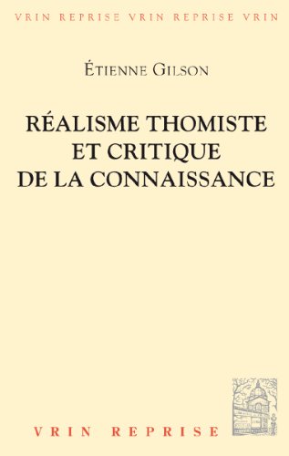Book cover for Realisme Thomiste Et Critique de la Connaissance