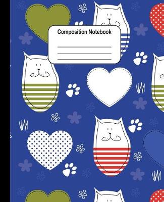 Book cover for Composition Notebook - Hand Drawn Cats Pattern for Cat Lovers