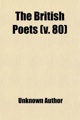 Book cover for The British Poets (Volume 80); Including Translations