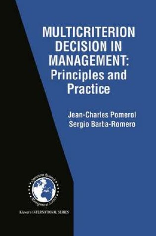 Cover of Multicriterion Decision in Management