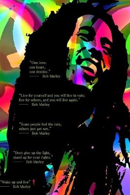 Cover of Bob Marley notebook - achieve your goals, perfect 120 lined pages #3