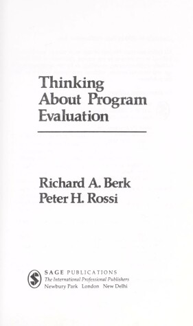 Book cover for Thinking About Program Evaluation