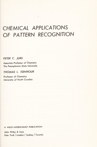 Cover of Chemical Applications of Pattern Recognition