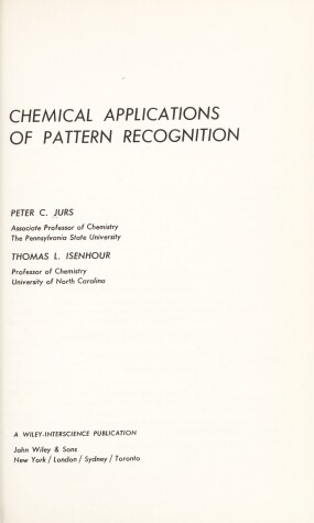 Book cover for Chemical Applications of Pattern Recognition