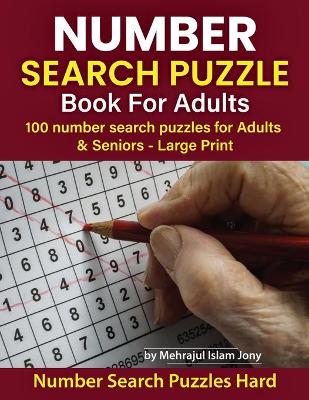 Cover of Number Search Puzzles Book For Adults