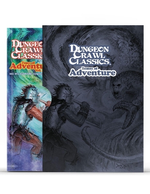 Book cover for DCC RPG Slipcased Tomes of Adventure