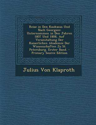 Book cover for Reise in Den Kaukasus Und Nach Georgien