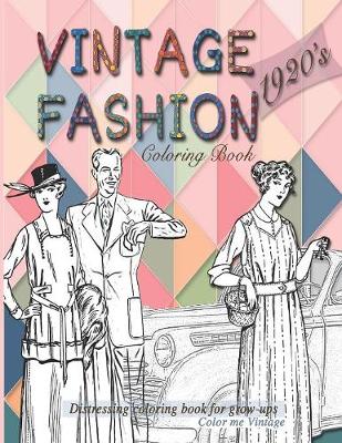Book cover for Vintage 1920's fashion coloring book