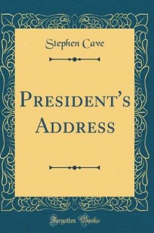 Cover of President's Address (Classic Reprint)