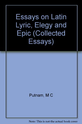 Book cover for Essays on Latin Lyric, Elegy, and Epic