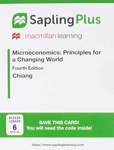 Book cover for Saplingplus for Microeconomics: Principles for a Changing World (Single-Term Access)