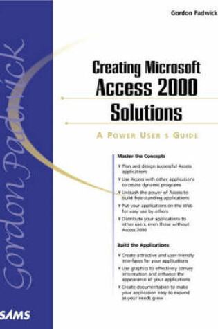 Cover of Creating Microsoft Access 2000 Solutions