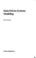 Book cover for Data Driven Systems Modelling*