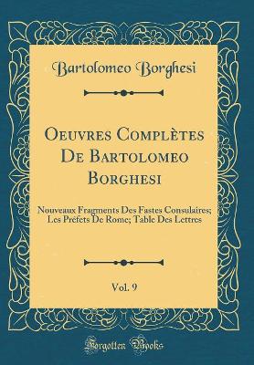 Book cover for Oeuvres Complètes de Bartolomeo Borghesi, Vol. 9