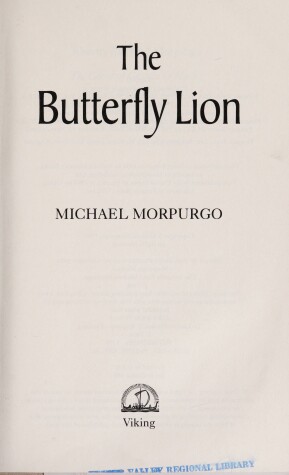 Book cover for The Butterfly Lion