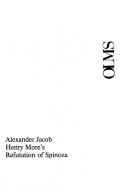 Cover of Henry More's Refutation of Spinoza