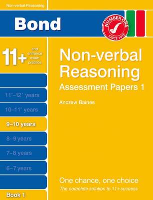 Book cover for Bond Assessment Papers Non-Verbal Reasoning 9-10 Yrs Book 1