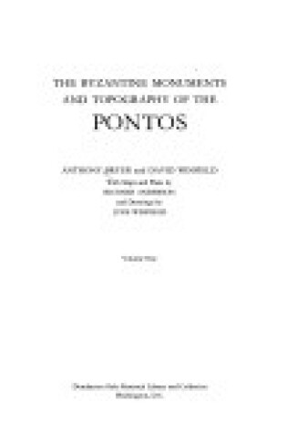 Cover of The Byzantine Monuments and Topography of the Pontos