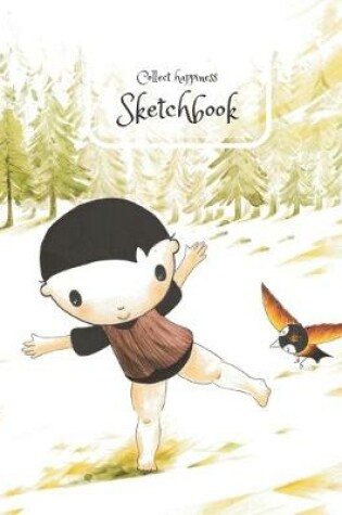 Cover of Collect happiness sketchbook (Hand drawn illustration cover vol .14 )(8.5*11) (100 pages) for Drawing, Writing, Painting, Sketching or Doodling