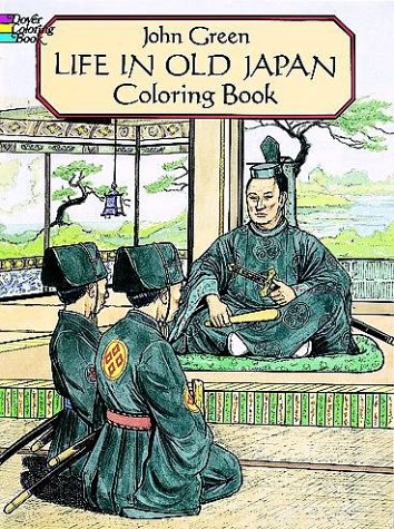Book cover for Life in Old Japan Colouring Book