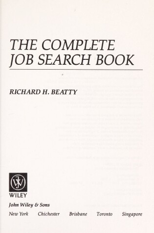 Cover of The Complete Job Search Book