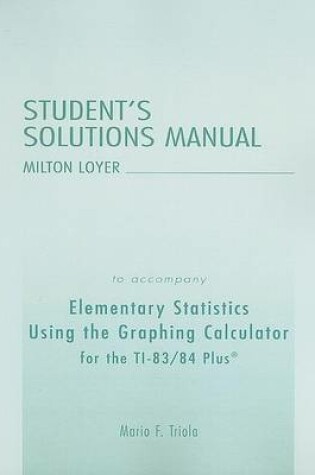 Cover of Student Solutions Manual