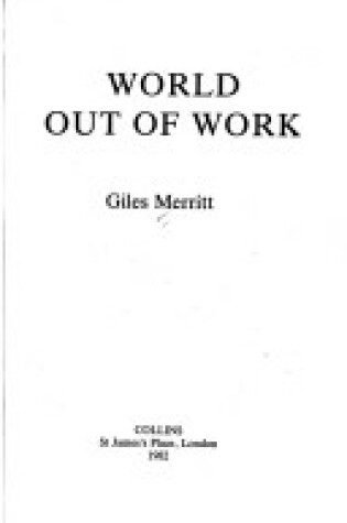 Cover of World Out of Work