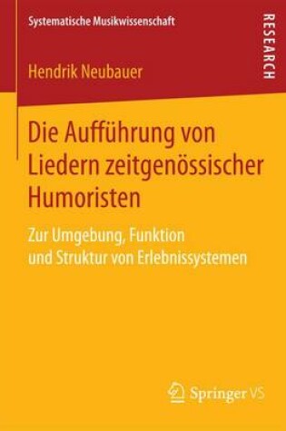 Cover of Die Auffuhrung Von Liedern Zeitgenoessischer Humoristen