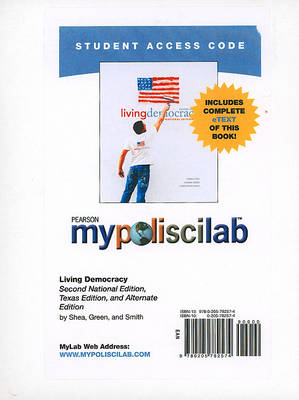 Book cover for MyLab Political Science with Pearson eText -- Standalone Access Card -- for Living Democracy