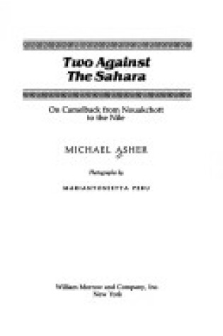 Cover of Two against the Sahara