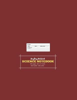 Book cover for Science Notebook - AmyTmy Notebook - One Blank and One lined - 100 pages - 8.5 x 11 inch - Matte Cover