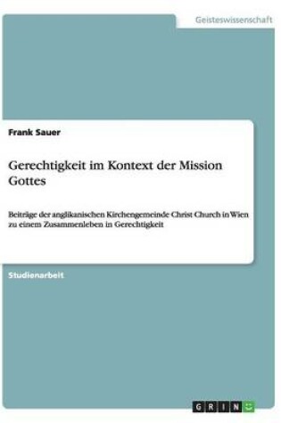 Cover of Gerechtigkeit im Kontext der Mission Gottes