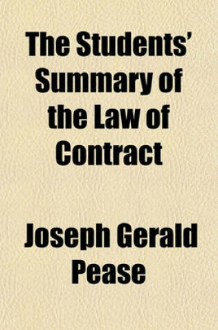 Cover of The Students' Summary of the Law of Contract