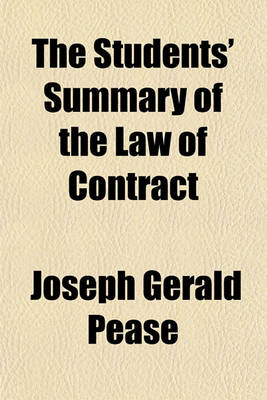 Book cover for The Students' Summary of the Law of Contract