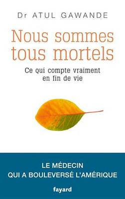 Book cover for Nous Sommes Tous Mortels
