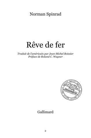 Cover of Reve De Fer