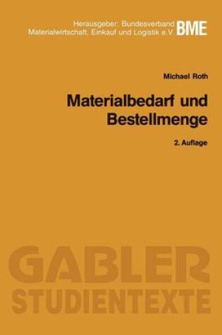 Cover of Materialbedarf und Bestellmenge