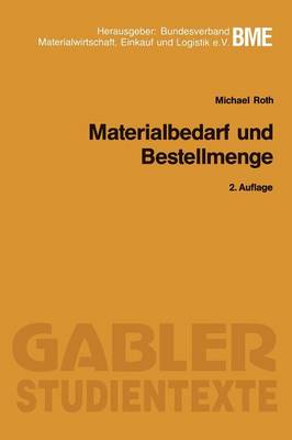 Cover of Materialbedarf und Bestellmenge