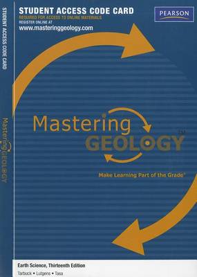 Book cover for Mastering Geology -- Standalone Access Card -- for Earth Science