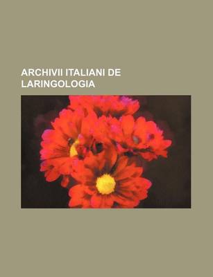 Book cover for Archivii Italiani de Laringologia