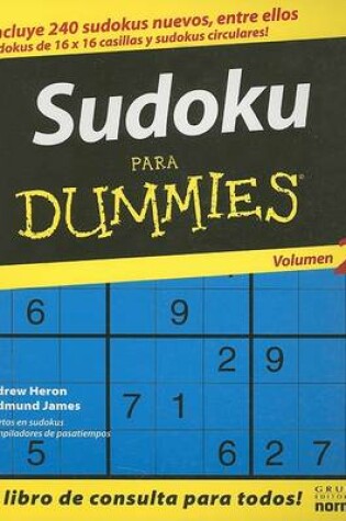 Cover of Sudoku Para Dummies, Volumen 2