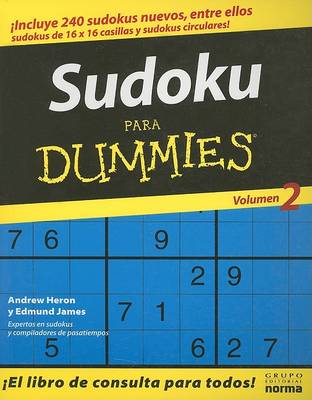 Cover of Sudoku Para Dummies, Volumen 2