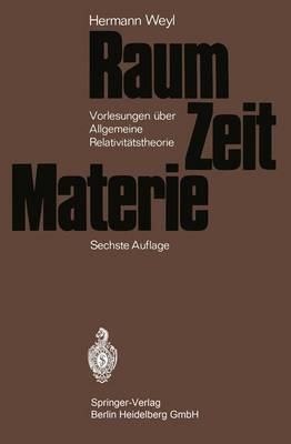 Book cover for Raum, Zeit, Materie