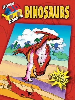 Book cover for 3-D Coloring Book - Dinosaurs