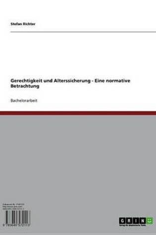 Cover of Gerechtigkeit Und Alterssicherung - Eine Normative Betrachtung