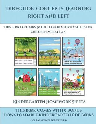 Book cover for Kindergarten Homework Sheets (Direction concepts - left and right)