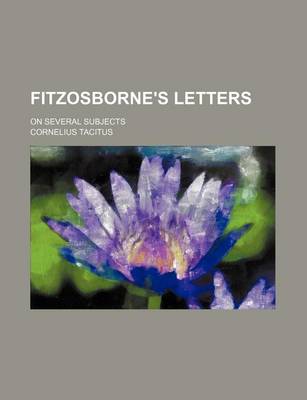 Book cover for Fitzosborne's Letters; On Several Subjects